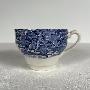 Liberty Blue Staffordshire Coffee Tea Cup Old North Church Paul Revere